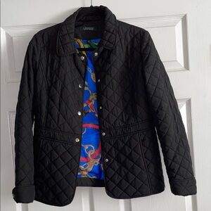 Ralph Lauren Black Quilted Utility Jacket.
